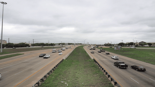 Ramos Consulting LLC TxDOT Austin District project photo of median and 2 highway roads