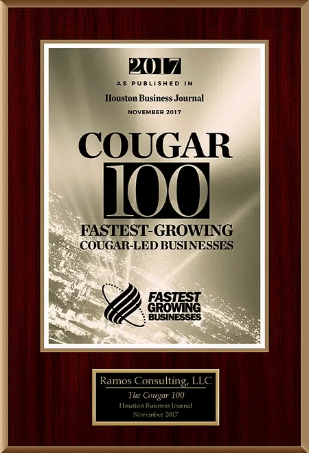 Houston Business Journal Cougar 100 award 2017